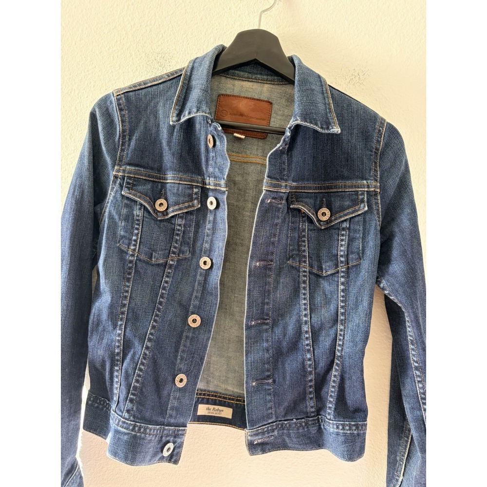 AG Adriano Goldschmied The Robyn Denim Jacket Womens XS Extra Small Blue Jean
